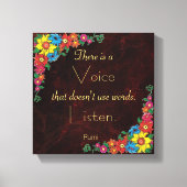 タイポグラフィ-感動的引用文バイルミ キャンバスプリント (正面)