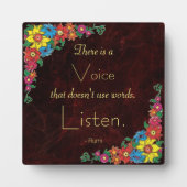 タイポグラフィ-感動的引用文by Poet Rumi フォトプラーク (正面)