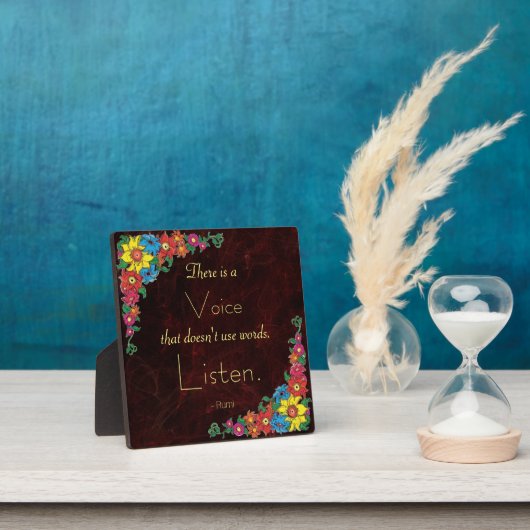 タイポグラフィ-感動的引用文by Poet Rumi フォトプラーク (インサイチュ)