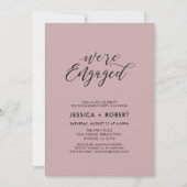 タイポグラフィ「我々は」婚約した写真婚約パーティ 招待状 (正面)