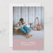 タイポグラフィ「我々は」婚約した写真婚約パーティ 招待状 (裏面)