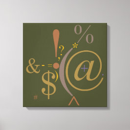 タイポグラフィ(抽象芸術合成) キャンバスプリント