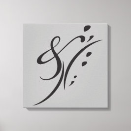 タイポグラフィ(抽象芸術合成) キャンバスプリント