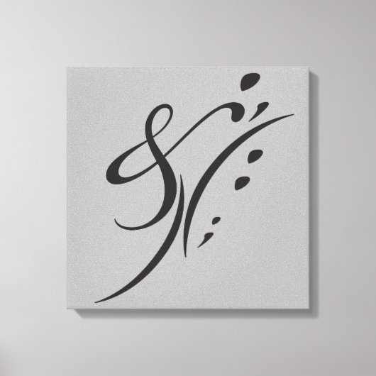 タイポグラフィ(抽象芸術合成) キャンバスプリント (正面)