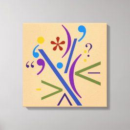 タイポグラフィ(抽象芸術合成) キャンバスプリント