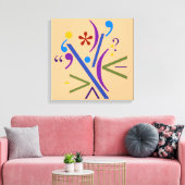 タイポグラフィ(抽象芸術合成) キャンバスプリント (インサイチュ (リビング))