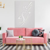 タイポグラフィ(抽象芸術合成) キャンバスプリント (インサイチュ (リビング))