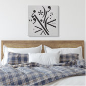 タイポグラフィ(抽象芸術合成) キャンバスプリント (インサイチュ (寝室))