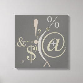 タイポグラフィ(抽象芸術合成) キャンバスプリント