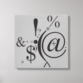 タイポグラフィ(抽象芸術合成) キャンバスプリント