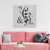 タイポグラフィ(抽象芸術合成) キャンバスプリント (インサイチュ (リビング))