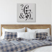 タイポグラフィ(抽象芸術合成) キャンバスプリント (インサイチュ (寝室))