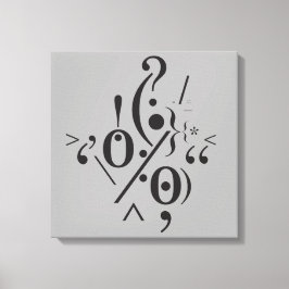 タイポグラフィ(抽象芸術合成) キャンバスプリント