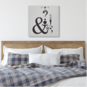 タイポグラフィ(抽象芸術合成) キャンバスプリント (インサイチュ (寝室))