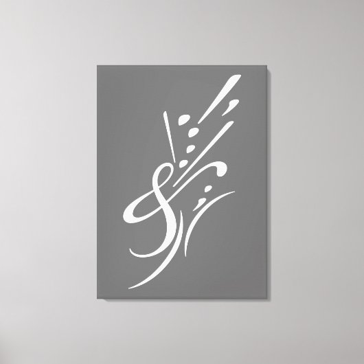 タイポグラフィ(抽象芸術合成) キャンバスプリント (正面)