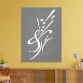 タイポグラフィ(抽象芸術合成) キャンバスプリント (インサイチュ (リビング))