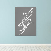 タイポグラフィ(抽象芸術合成) キャンバスプリント (インサイチュ (ウッドフロア))