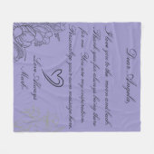 タイポグラフィ（花） フリースブランケット (正面(横))