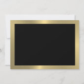 タイポグラフィ、金ゴールド、黒の背景に感謝 サンキューカード (裏面)