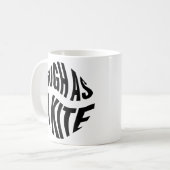 タイポグラフィ 高く舞う凧 ブラック コーヒーマグカップ (正面左)