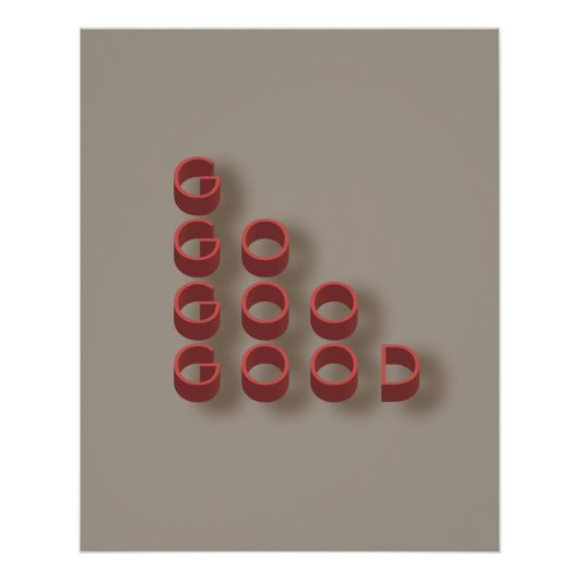 タイポグラフィ_4_非常に良い光沢ポスター ポスター (正面)