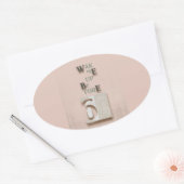 タイポグラフィ_5_6より前に目を覚ます 楕円形シール (封筒)