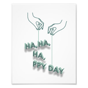 タイポグラフィ_7_ha,ha,ha,ppy day_2 フォトプリント