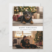 タイポグラフィ Happy Pawlidays ペット 犬 クリスマス 写真 (正面)