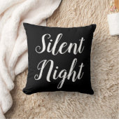 タイポグラフィ SILENT NIGHT クッション (ブランケット)