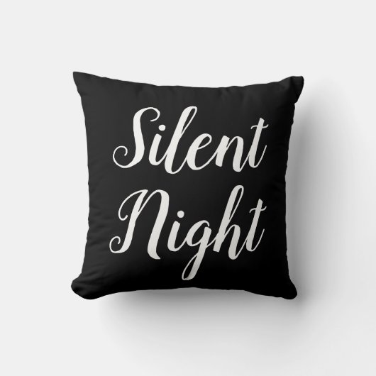 タイポグラフィ SILENT NIGHT クッション (正面)