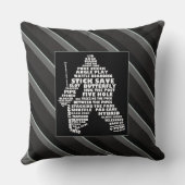 タイポグラフィHockey Goalie用語装飾用クッション クッション (裏面)