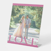 タイポグラフィLOVEフレームデザインペデスタルサイン 台座サイン (正面)