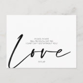 タイポスモダント、あなたは私の花嫁のメイドになるだろうか インビテーションポストカード (裏面)