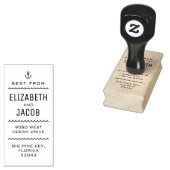 タイポ航海のリックカップルの差出人住所ラベル ラバースタンプ (押印)