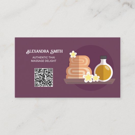 タイマッサージカスタムQR 名刺 (正面)