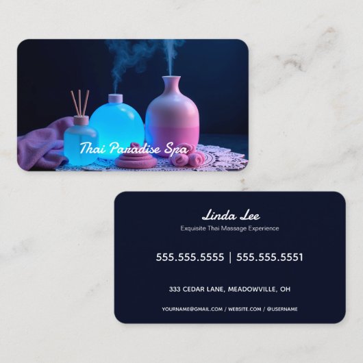 タイマッサージネオン 名刺 (正面/裏面)