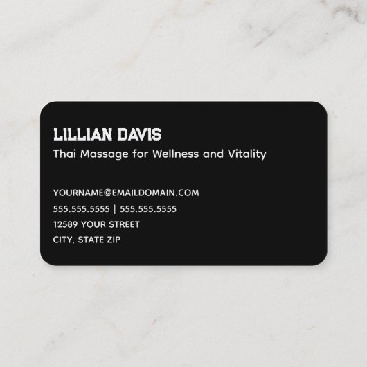 タイマッサージ 名刺 (裏面)