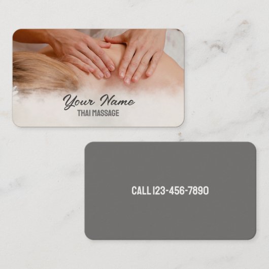 タイマッサージ 名刺 (正面/裏面)
