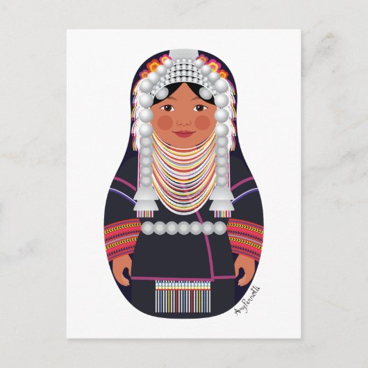 タイマトリョシカ葉書のアクハ ポストカード (正面)