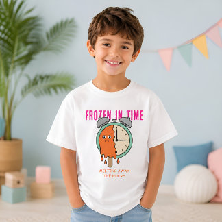 タイムが止まったレトロなアイスクリームキッズTシャツ Tシャツ