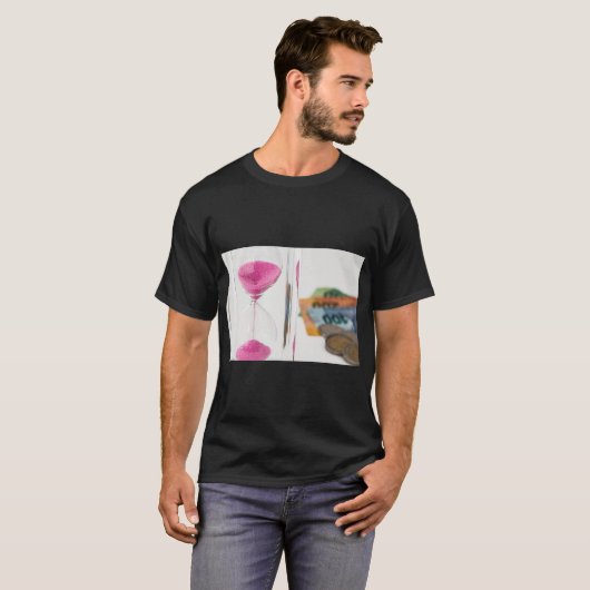 タイムと富の時計Tシャツ Tシャツ (正面フル)