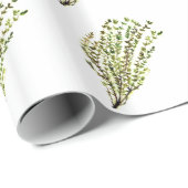 タイムのハーブのキッチンウォーター素朴カラーグリーンシック ラッピングペーパー (ロールコーナー)