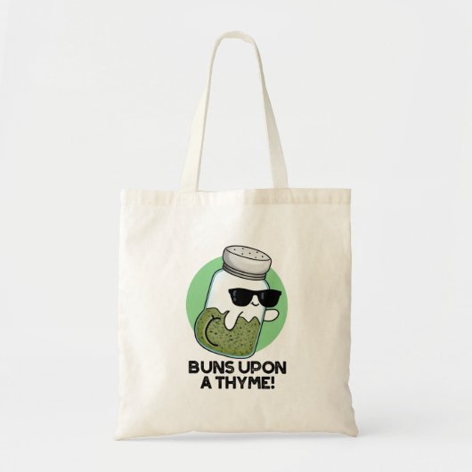 タイムのハーブパおもしろいンの上のパン トートバッグ (正面)