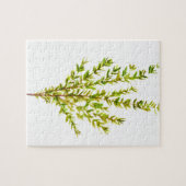 タイムのハーブ植物性のハーブ水の色の緑 ジグソーパズル (横)