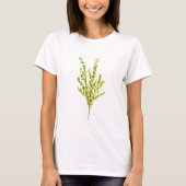 タイムのハーブ植物性のハーブ水の色の緑 Tシャツ (正面)