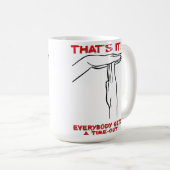 タイムアウトの面白いマグカップ コーヒーマグカップ (正面右)