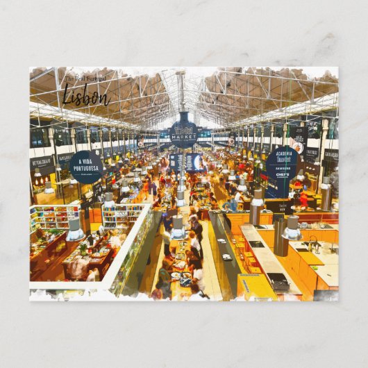 タイムアウトマーケットリスボンポルトガル ポストカード (正面)