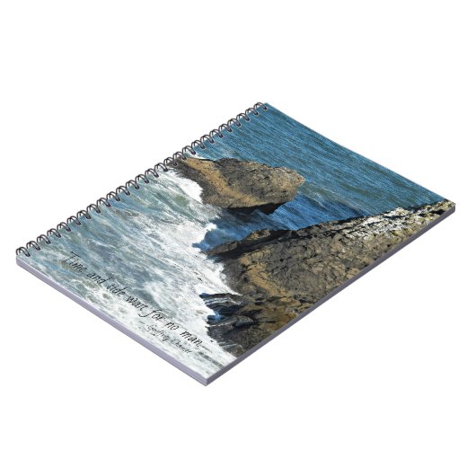 タイムアンドタイドチョーサー引用文ロッキーコーストライン ノートブック (左側)