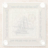 タイムアンドタイドブラックヒゲ引用文飲み物用コースター ガラスコースター (裏面)