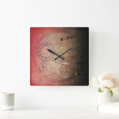 タイムアートの相対性 スクエア壁時計 (ホーム)